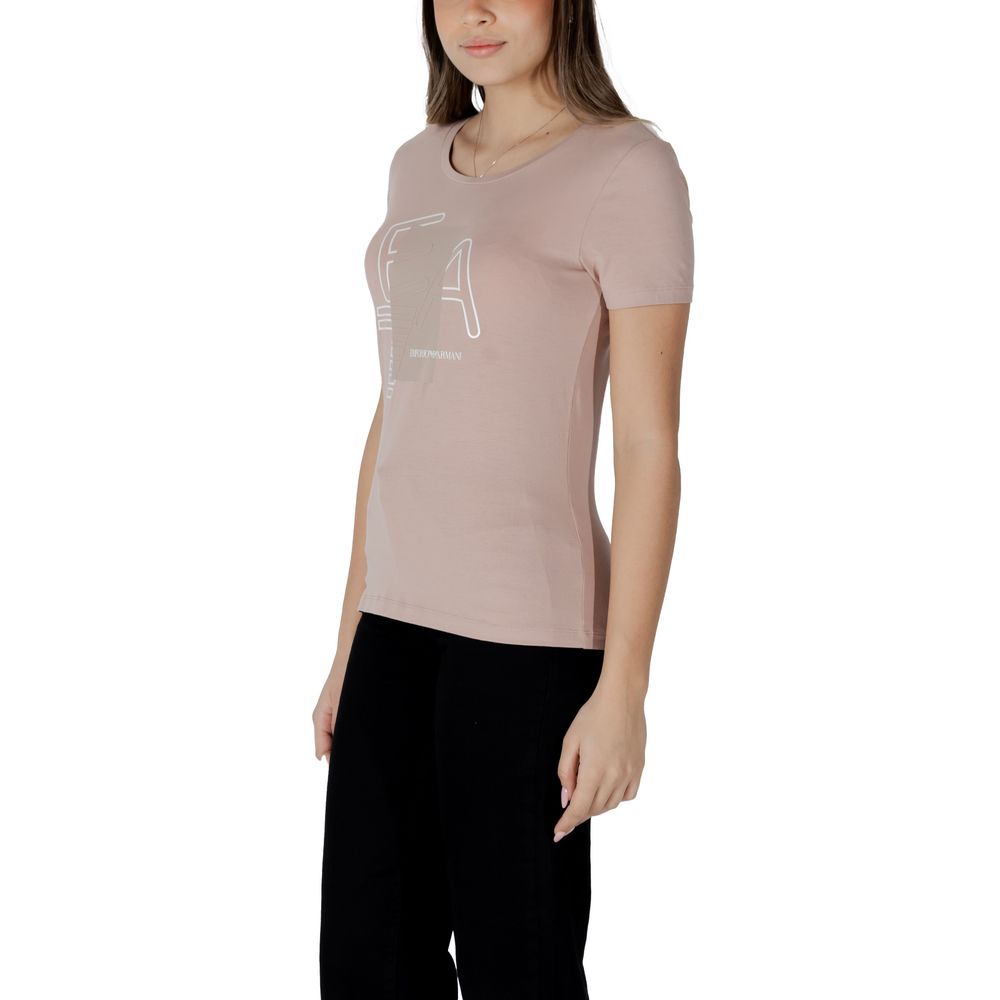 EA7 Emporio Armani Pink Cotton T-Shirt