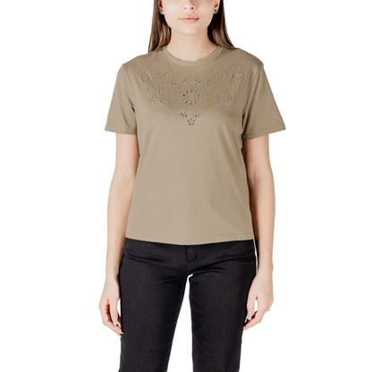 Jacqueline De Yong Bicolor Cotton T-Shirt