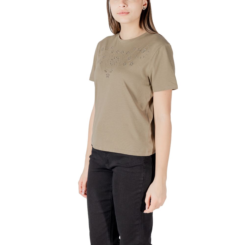 Jacqueline De Yong Bicolor Cotton T-Shirt
