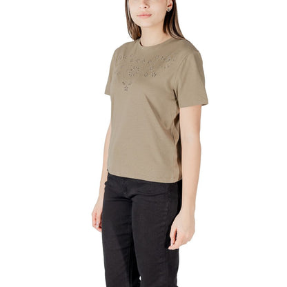 Jacqueline De Yong Bicolor Cotton T-Shirt
