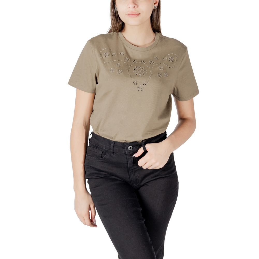 Jacqueline De Yong Bicolor Cotton T-Shirt