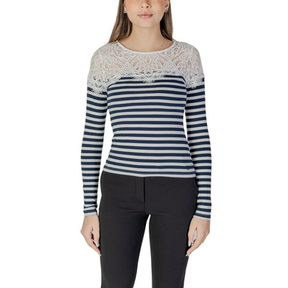 Morgan De Toi White Recycled Polyester Long Sleeve T-Shirt