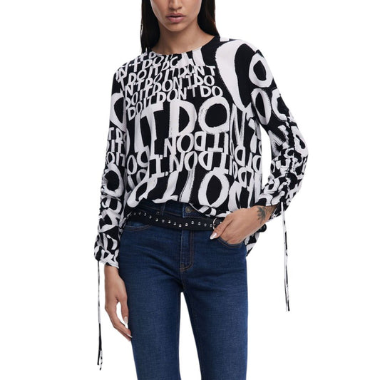 Desigual Black Viscose Blouse