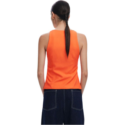 Desigual Orange Polyester Top
