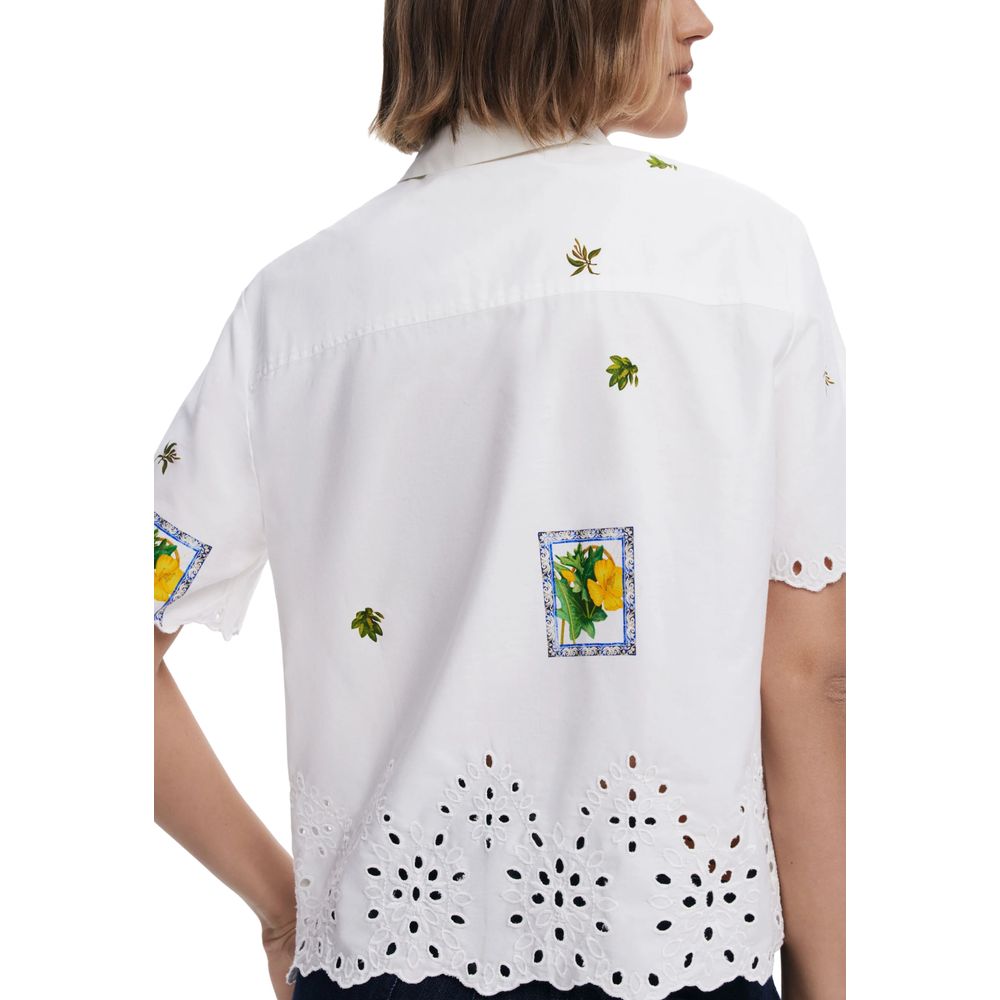 Desigual White Cotton Shirt