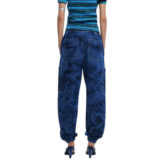 Desigual Blue Cotton Boyfriend Jean