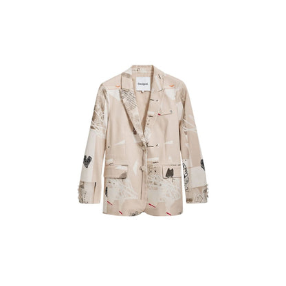 Desigual Beige Cotton Blazer