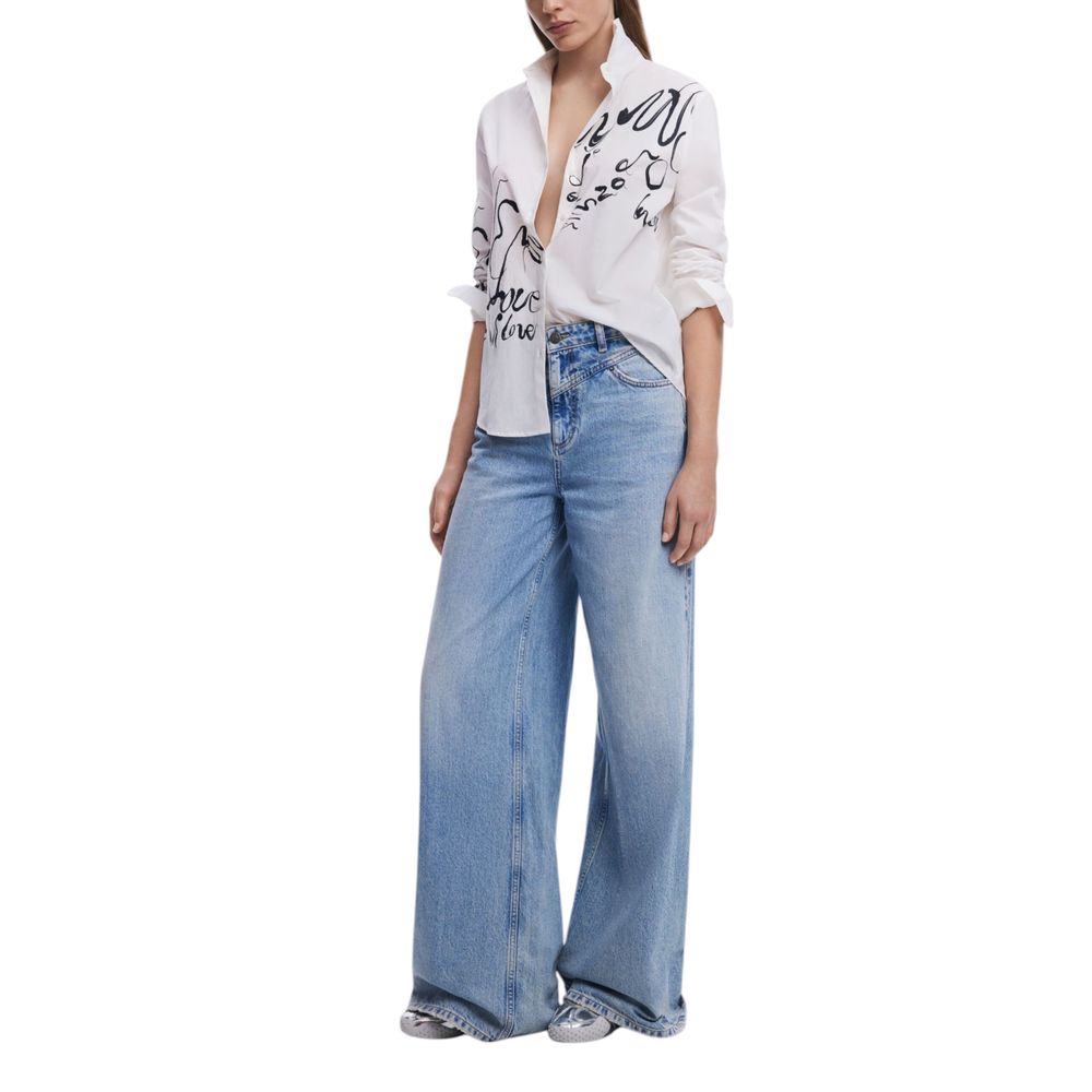 Desigual White Cotton Shirt