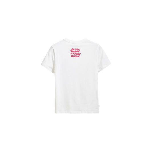 Desigual White Cotton T-Shirt