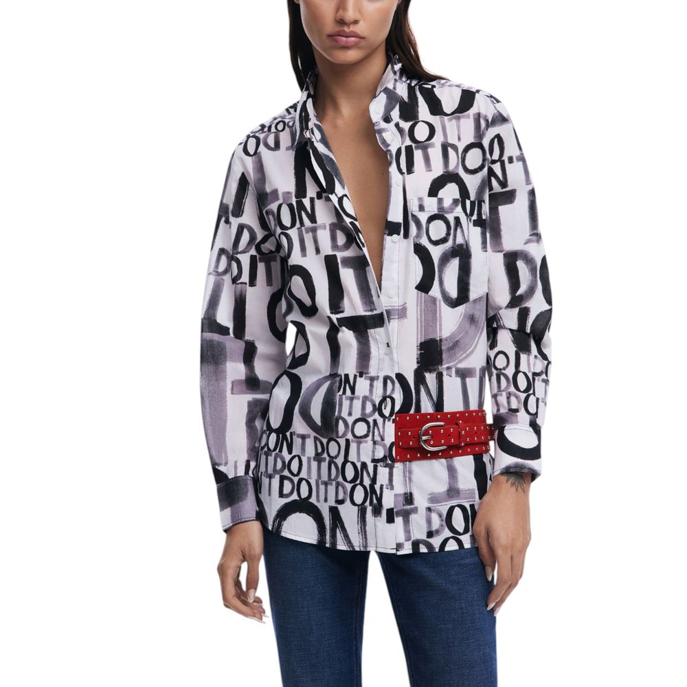 Desigual Black Cotton Blouse