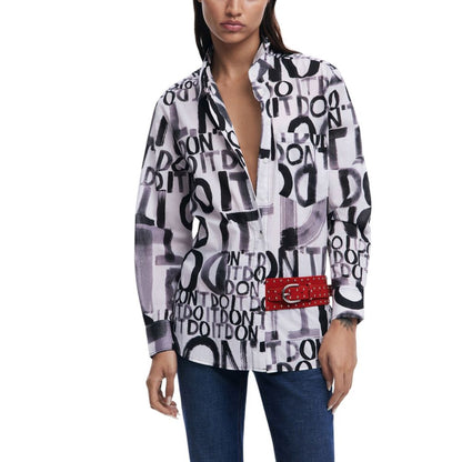 Desigual Black Cotton Blouse