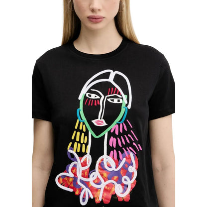 Desigual Black Cotton T-Shirt