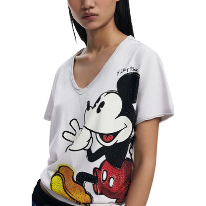Desigual Gray Cotton T-Shirt