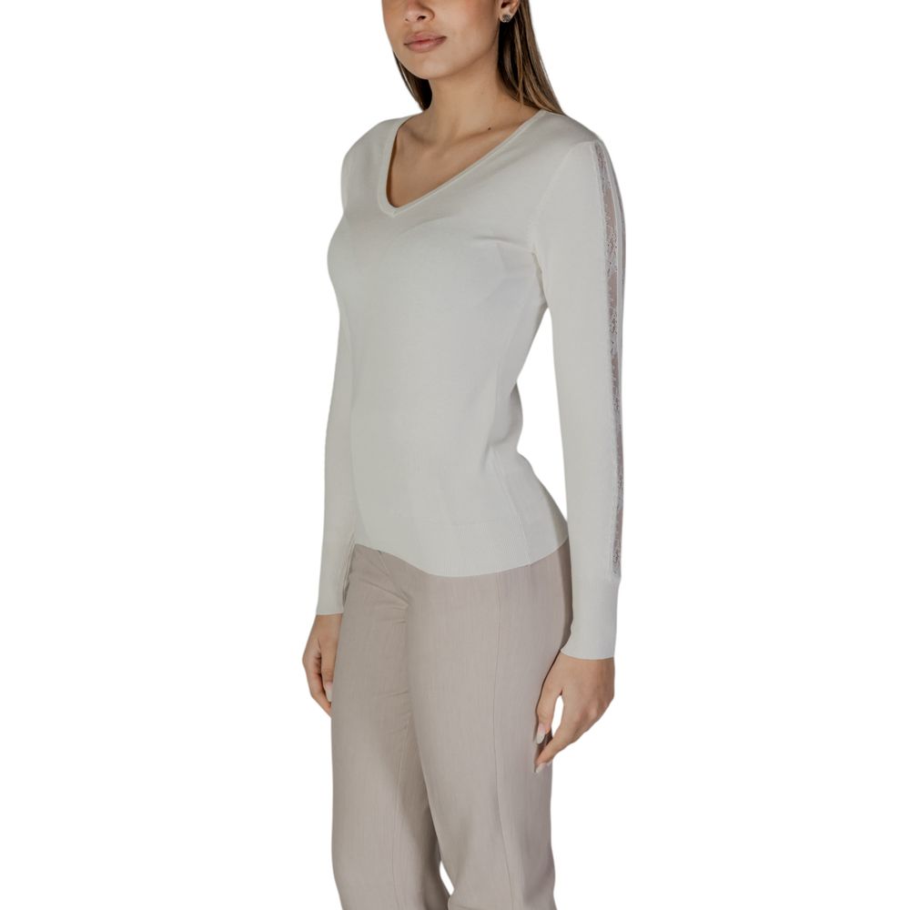 Street One Cream Viscose Long Sleeve T-Shirt