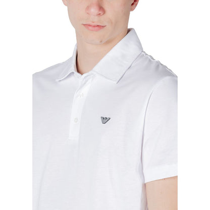Emporio Armani Underwear White Cotton Polo Shirt