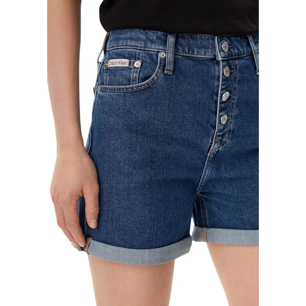Calvin Klein Jeans Blue Cotton Short