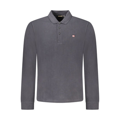 Napapijri Black Cotton Men Polo Shirt
