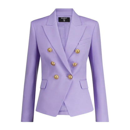 Balmain Purple Wool Suits & Blazer