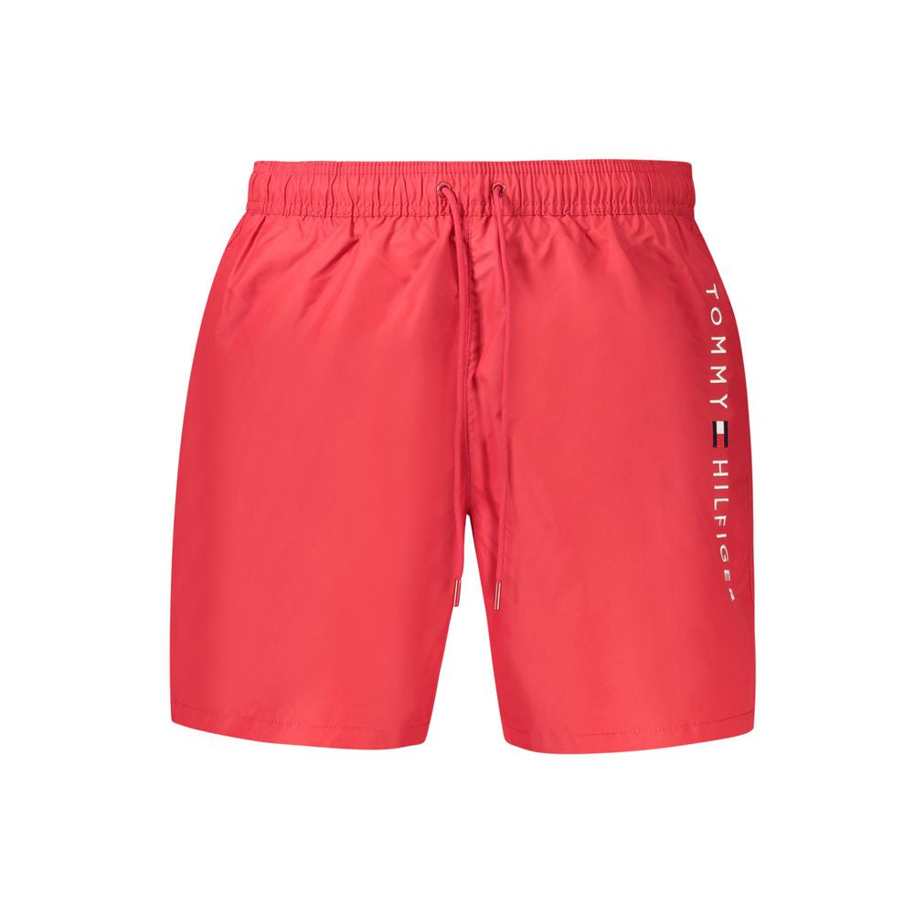 Tommy Hilfiger Red Polyester Men's Swim Boxer