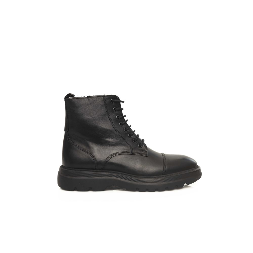 Cerruti 1881 Black Leather Men Boot