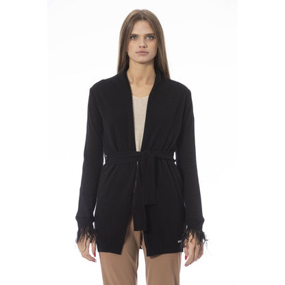 Baldinini Trend Black Wool Women Cardigan