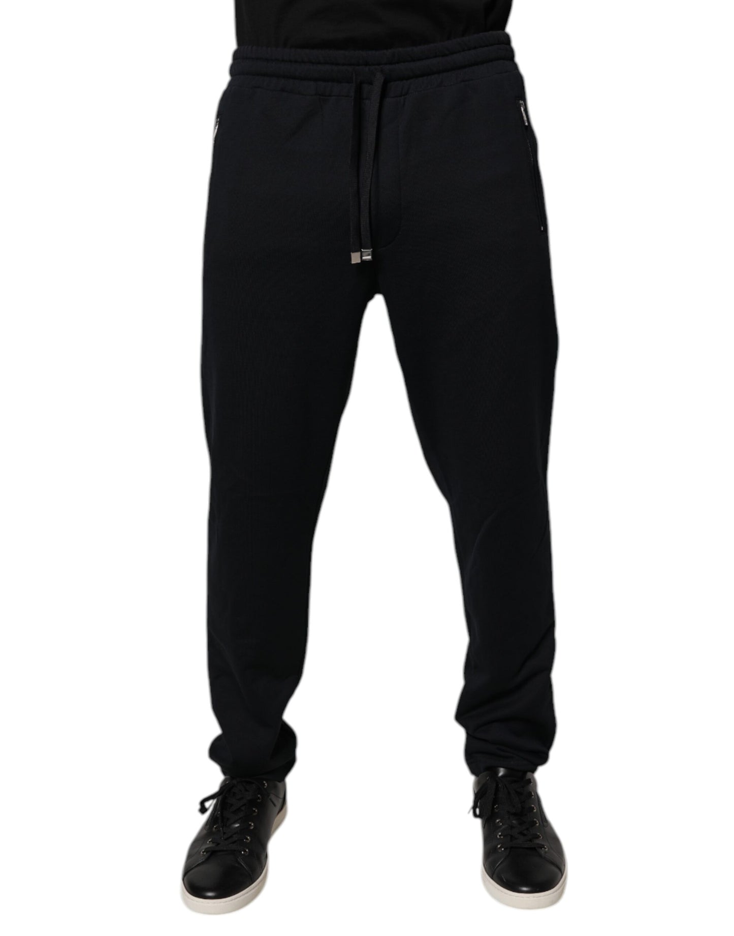 Dolce & Gabbana Blue Cotton Jogger Jogging Men Trouser Pants