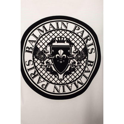 Balmain White Cotton Sweatshirt