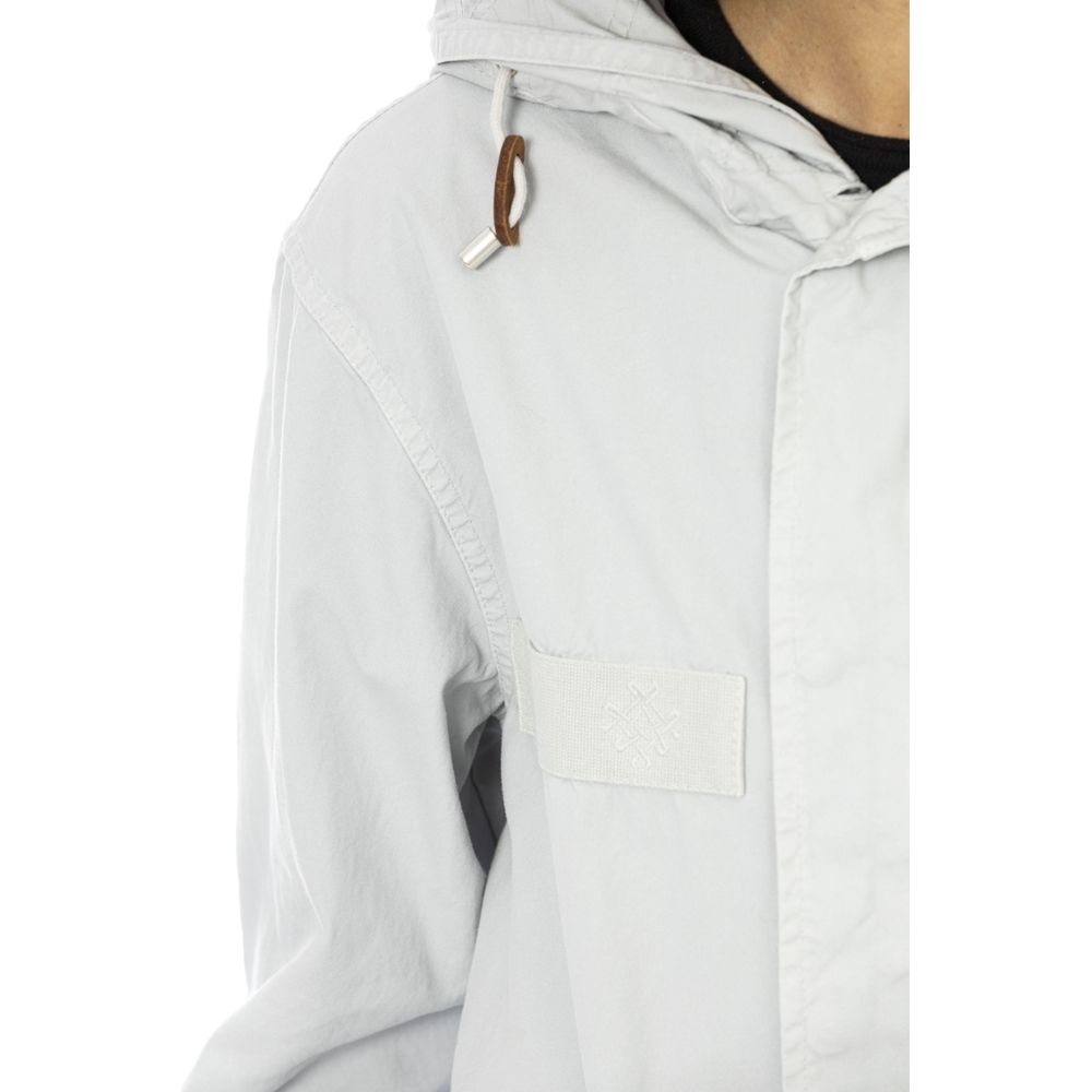 Mr&Mrs Italy Silver Cotton Women Parka Jacket