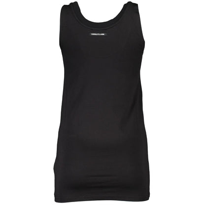 Cavalli Class Black Cotton Tank Top