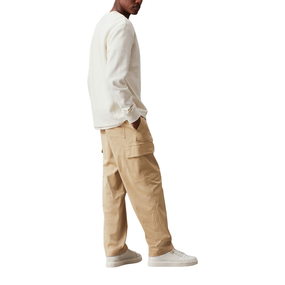 Calvin Klein Jeans Beige Recycled Cotton Pant