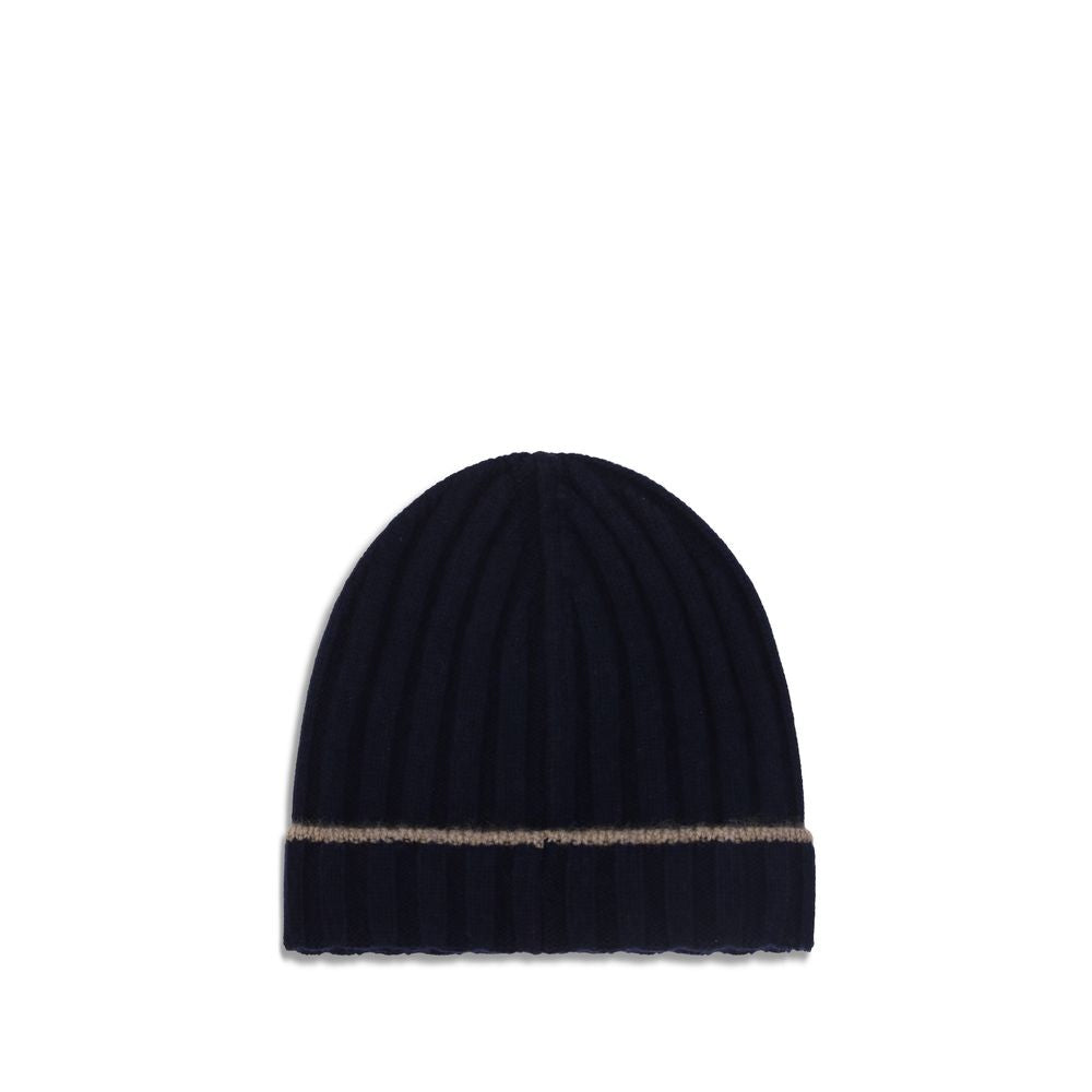 Brunello Cucinelli Blue Cashmere Beanie