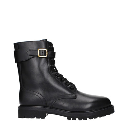 Celine Black Leather Ankle Boots