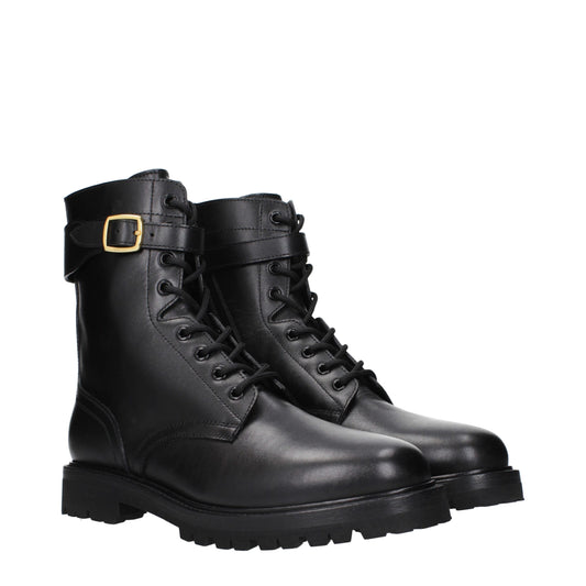 Celine Black Leather Ankle Boots