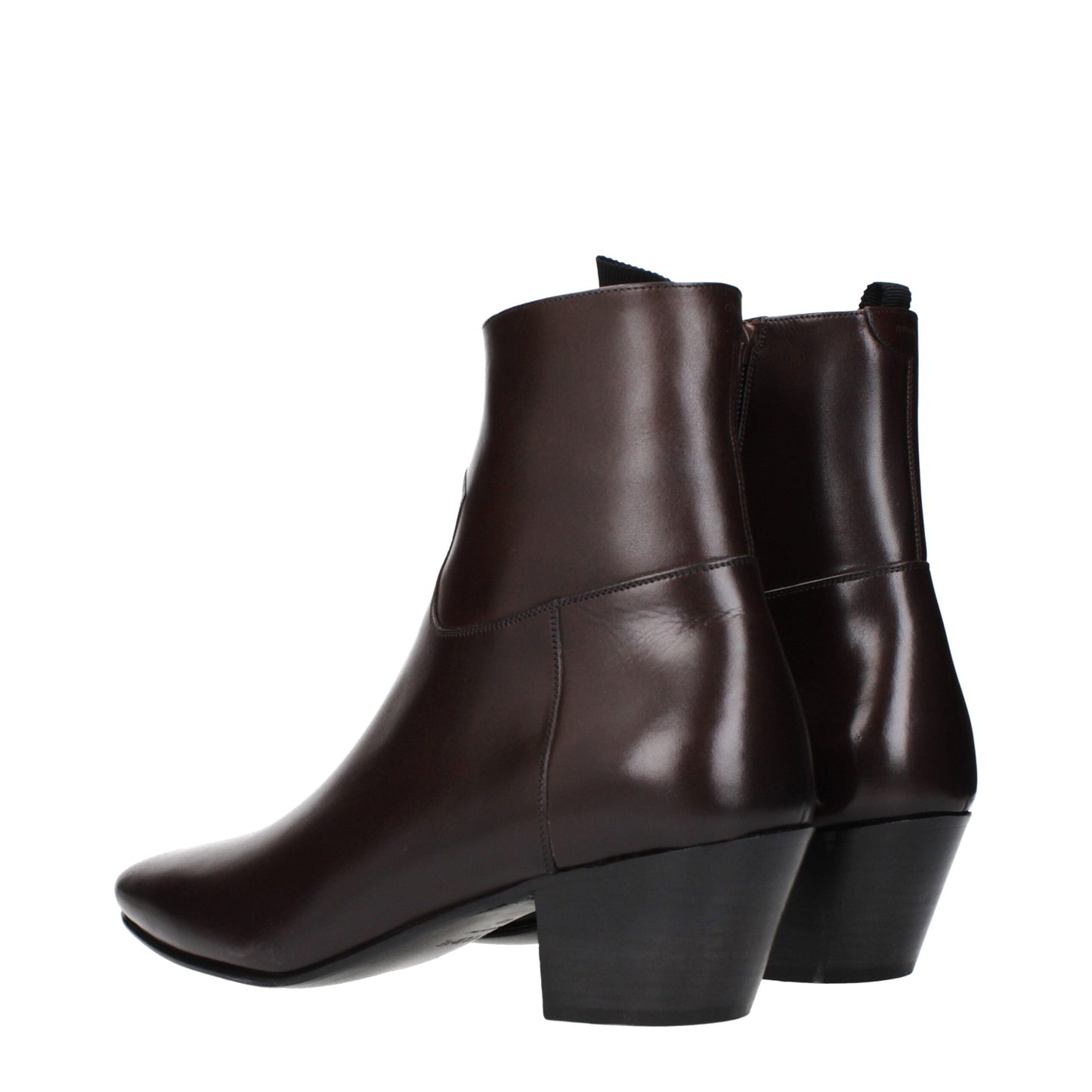 Celine Red Leather Ankle Boots