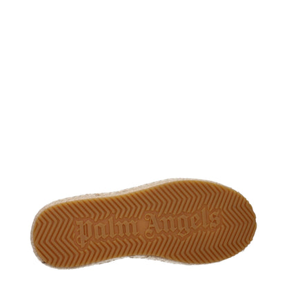Palm Angels White Leather Low Top Sneakers