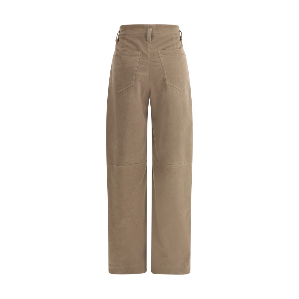 Brunello Cucinelli Brown Cotton Casual Pants