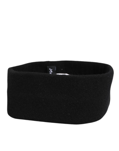 Dolce & Gabbana Black Cashmere Headband Knitted Cap One Size Men Hat