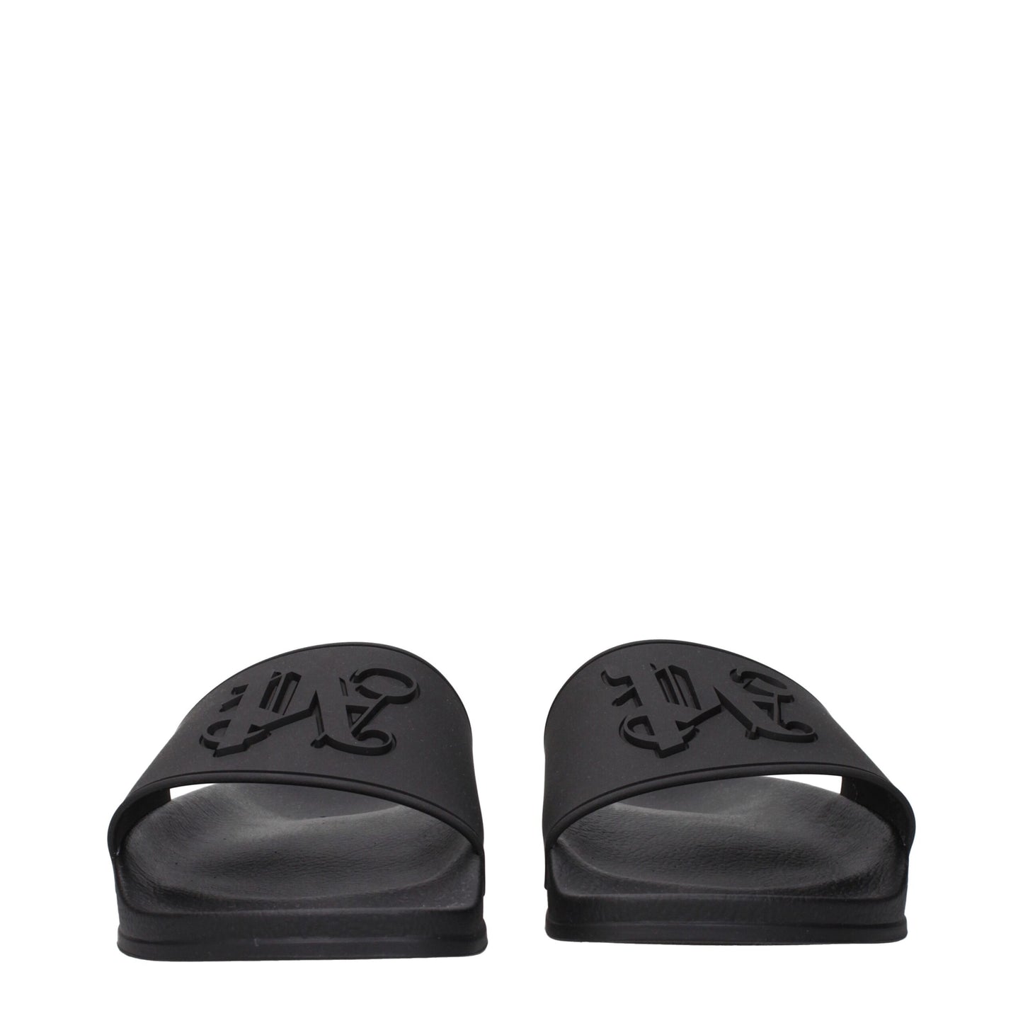 Palm Angels Black Cotton Slippers