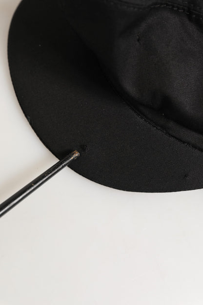 Dolce & Gabbana Black Cotton Stretch Newsboy Cloth Capello Hat