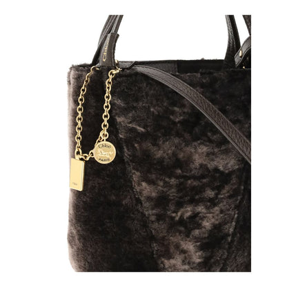 Chloé Shearling small Spin Tote Bag