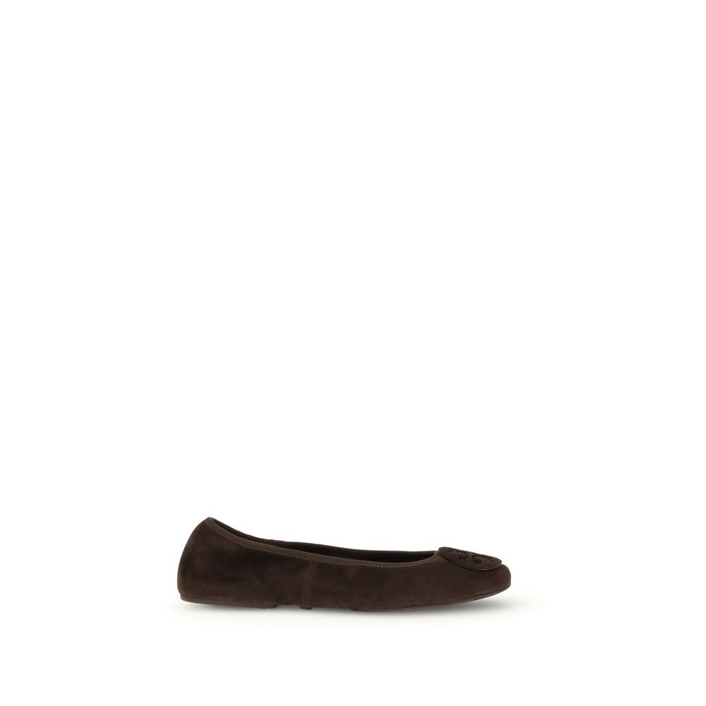 Tory Burch Brown Calf Leather Bos Taurus Ballet Flats
