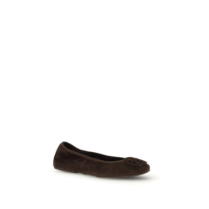 Tory Burch Brown Calf Leather Bos Taurus Ballet Flats