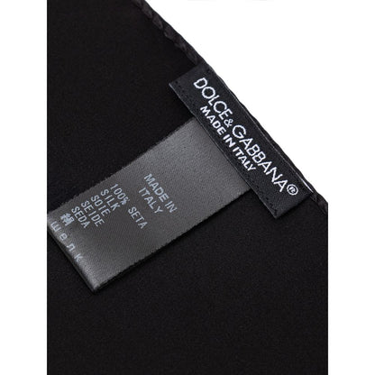 Dolce & Gabbana Black Silk Pocket Square