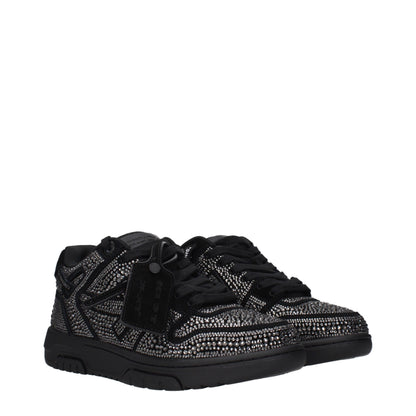 Off-White Black Leather Sneakers