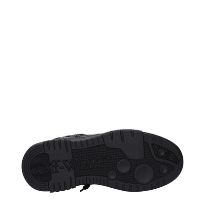 Off-White Black Leather Sneakers