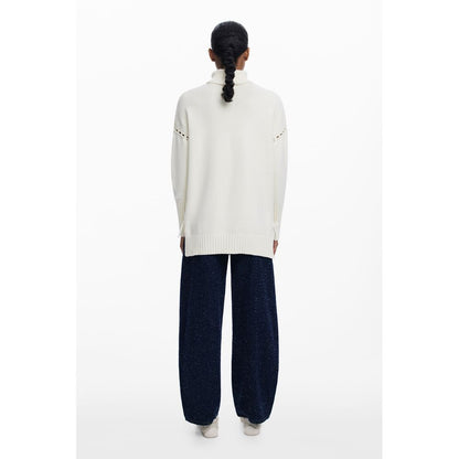 Desigual White Cotton Women Sweater