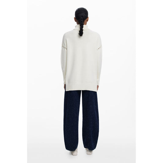 Desigual White Cotton Women Sweater