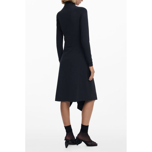 Desigual Black Cotton Women Dress
