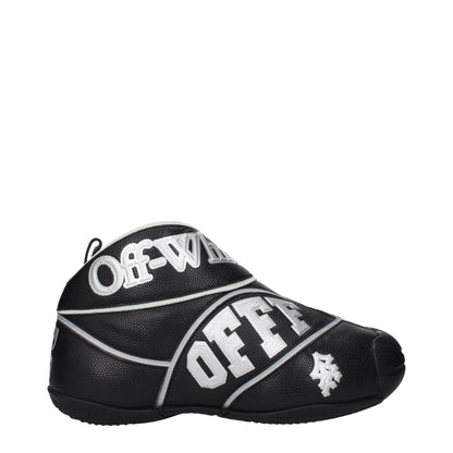 Off-White Black Leather High Tops