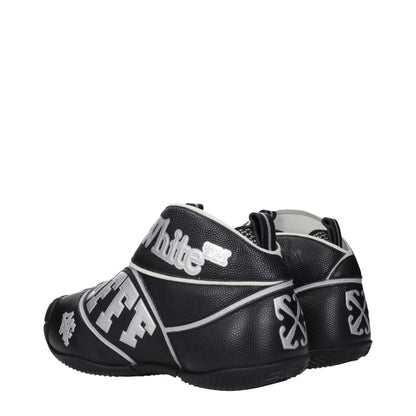 Off-White Black Leather High Tops